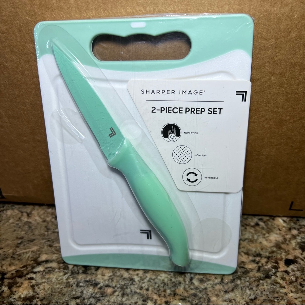 Sharper Image Kitchen Prep Set with Green and White